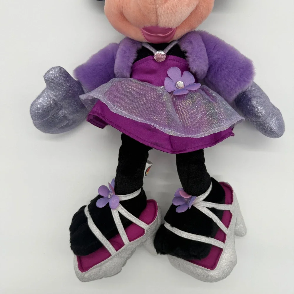 Disney Parks Minnie Mouse Plush Purple Dress‎ Tiara Authentic